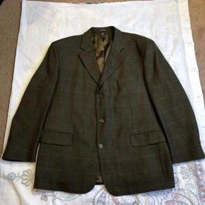 Stafford Men Blazer 100% Pure New Wool size 44S